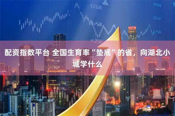 配资指数平台 全国生育率“垫底”的省，向湖北小城学什么